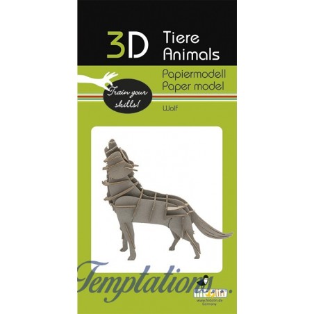 Maquette 3D en papier – Loup