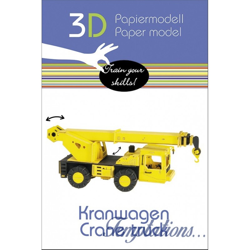 Maquette 3D en papier – Camion grue