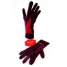 Gants bordeaux et pois - Berthe Aux Grands Pieds