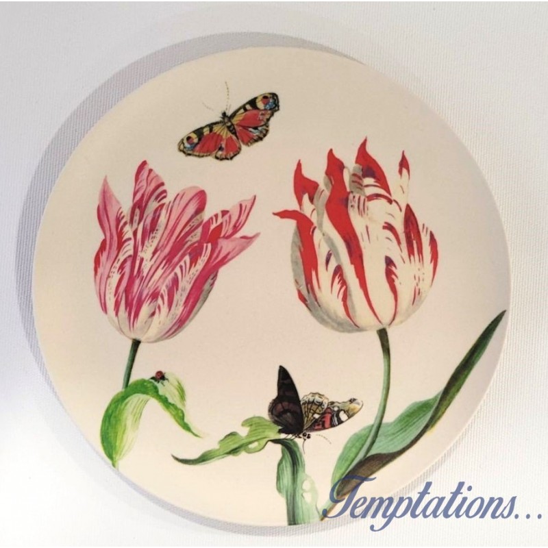 Assiette en bambou Tulipes