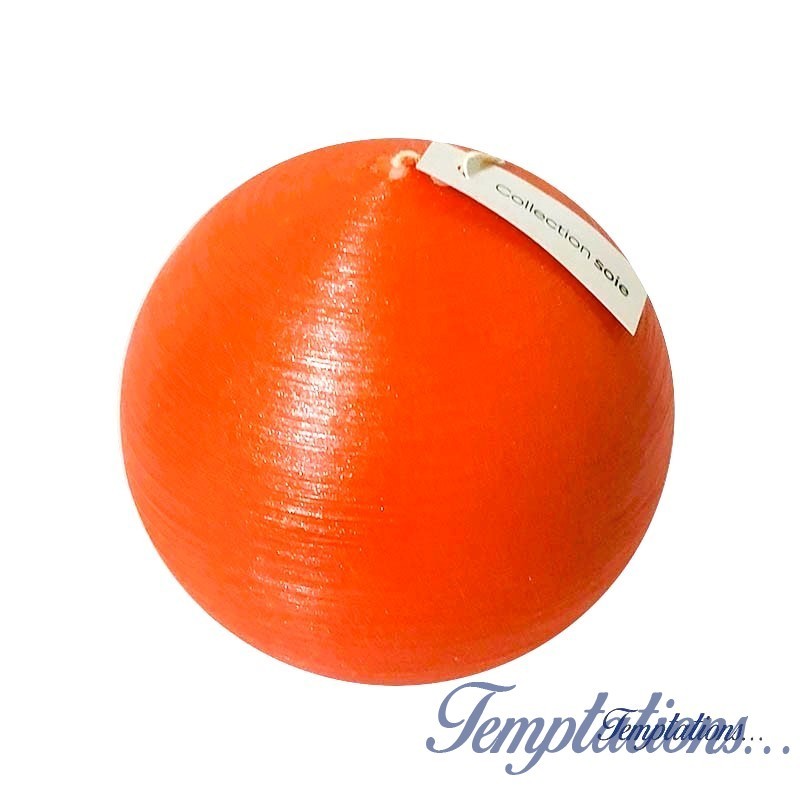 Bougie boule 8cm soie Clementine