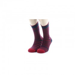 Chaussettes rayées asymétriques Rouge et Marine