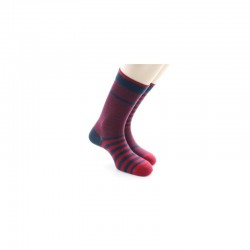 Chaussettes rayées asymétriques Rouge et Marine