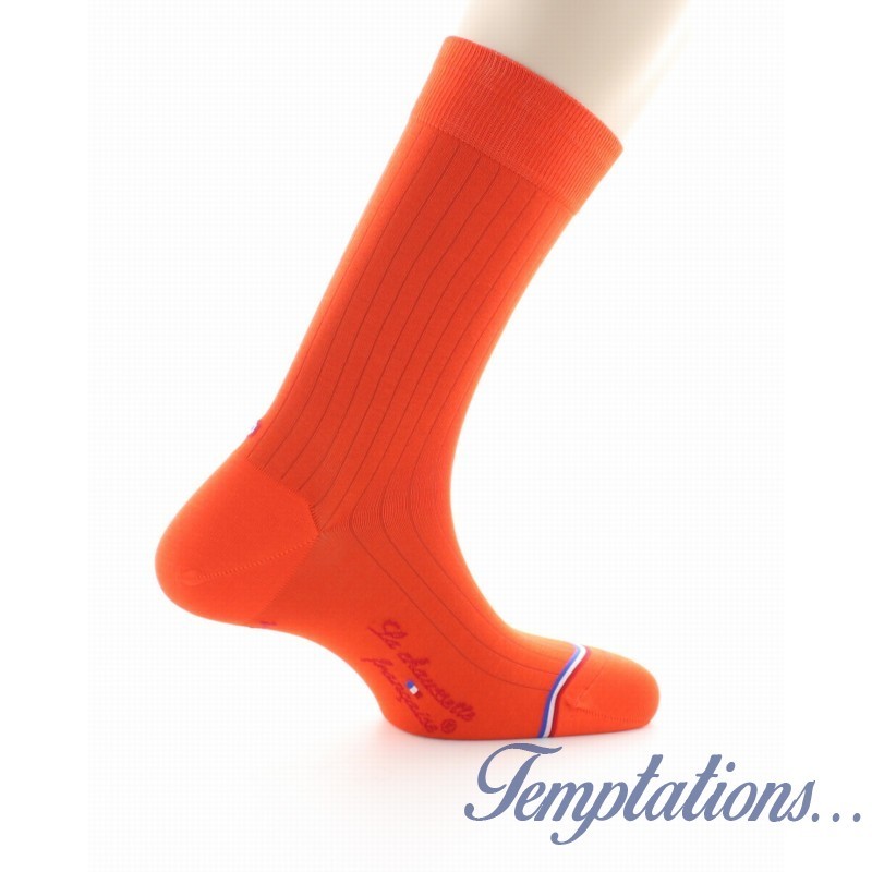 Chaussettes Pigalle Orange - La Chaussette Française