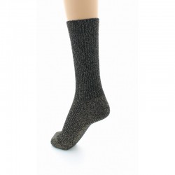 Chaussettes courtes noir et or – Perrin