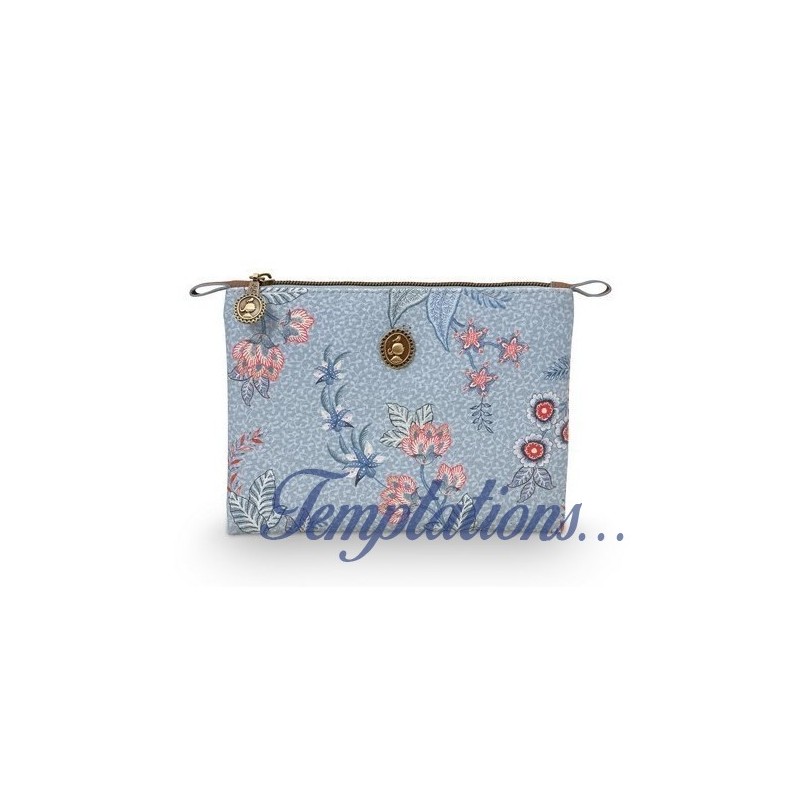 Pochette plate -Flower festival- bleu/scallop Pip Studio