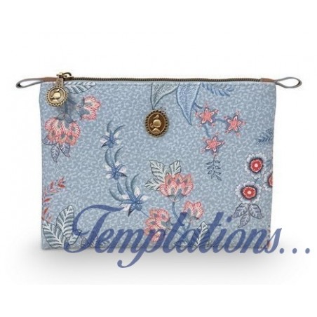 Pochette plate -Flower festival- bleu/scallop Pip Studio