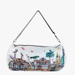 LOQI - Sac Weekender Kristjana S Williams Argent & Londres