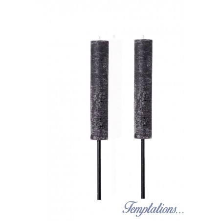 2 bougies TOCHI black support noir