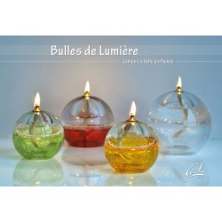 Bulle de Lumière lampe à huile verte -Cecilia Création