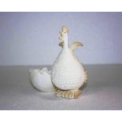 Coquetier avec poule blanche - Dekoratief