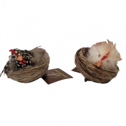 2 nids de poules avec clip - Dekoratief