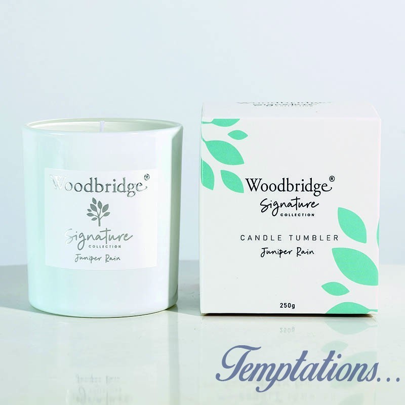 Bougie parfumée Pluie Genévrier/Juniper Rain 250g- Woodbridge Collection Signature