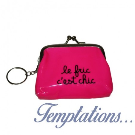 Porte-monnaie fluo « Le fric c'est chic»