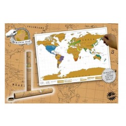 Carte du monde à gratter or – Luckies of London