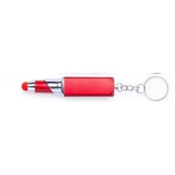 Stylo bille rouge à lèvre porte clés