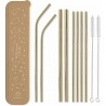 Assortiment de 8 pailles dorées "Wish upon a straw"- GENTLEMEN’S HARDWARE