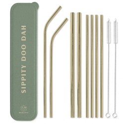 Assortiment de 8 pailles dorées "Sippity Do Dah"- GENTLEMEN’S HARDWARE