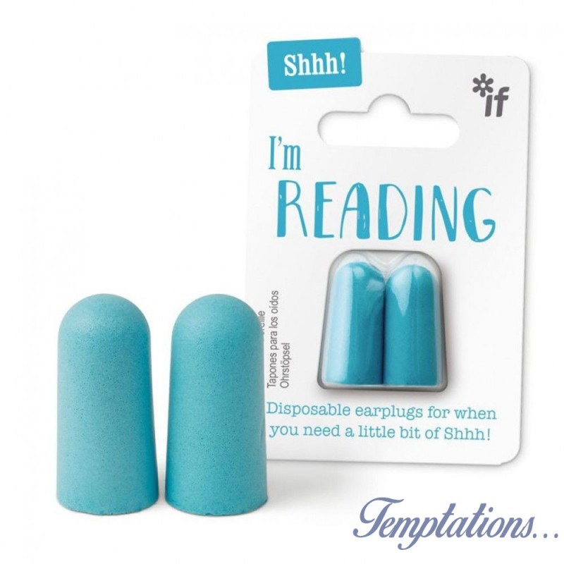 Bouchons d'oreilles bleu I'M READING - IF