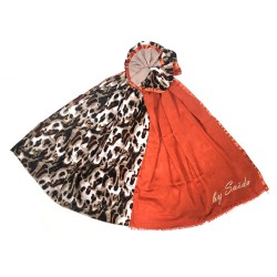 Foulard Léopard orange By...