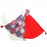 Foulard rouge bleu blanc By Saida