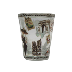 Petit verre transparent souvenir de Paris