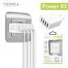 Chargeur Secteur Power iQ avec 4 Entrées USB - Moxie