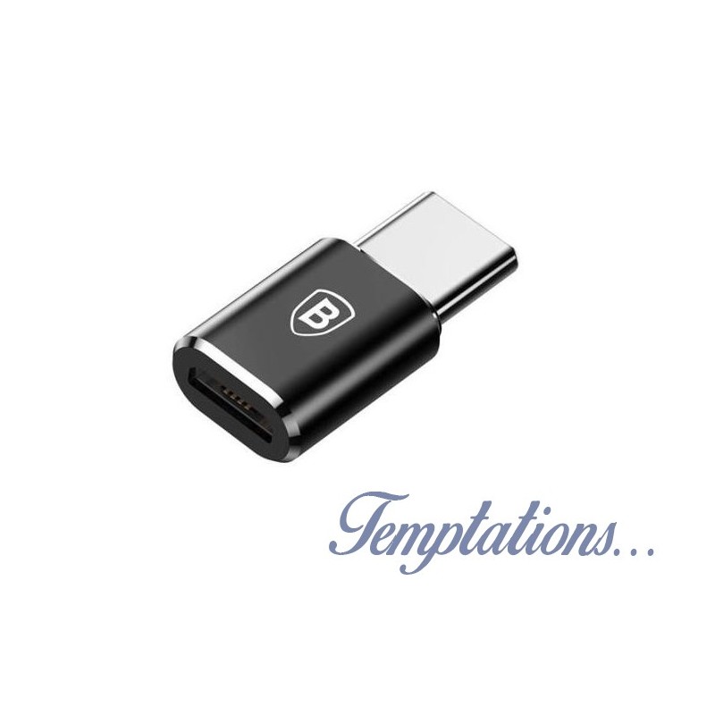 Adaptateur Micro USB vers USB-C Baseus – Noir