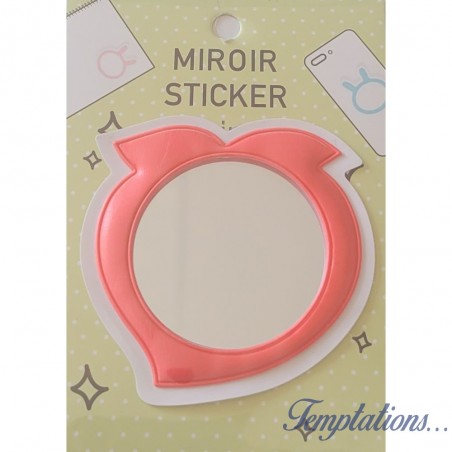 Miroir sticker fraise pour téléphone