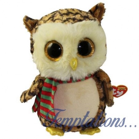 Peluche - hibou avec écharpe- Ty Beanie Boo's