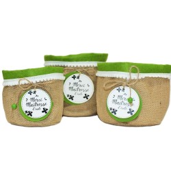 Lot de 3 sacs cache pot «...