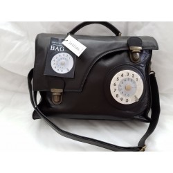 Sac cartable Waxy noir La Tilde