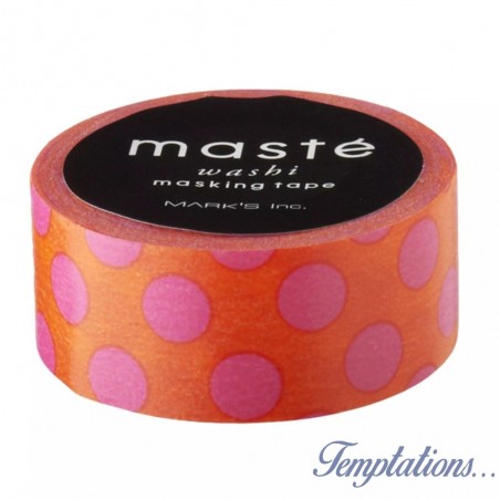 Masking Tape Masté Orange pois rose -Mark’s Europe