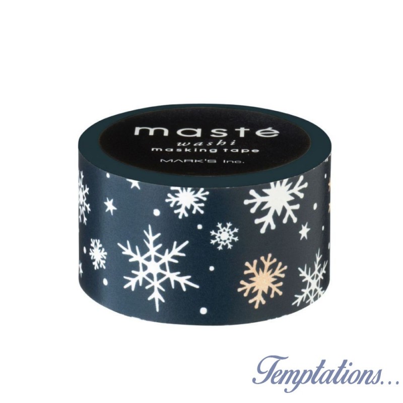 Masking Tape Masté Noir etoiles des neiges -Mark’s Europe