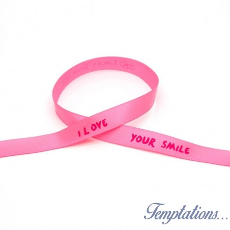 Bracelet Satin Lucky Team - "I love your smile"