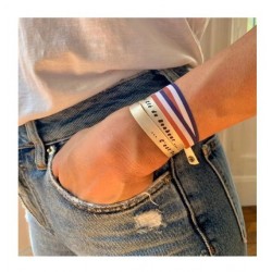 Bracelet Satin Lucky Team - "Maman je t'aime... de tout mon coeur"