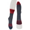 Chaussettes noires et rouges à pois - Berthe Aux Grand Pieds-BAG16F.6