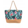 Sac de plage flamants roses et palmiers