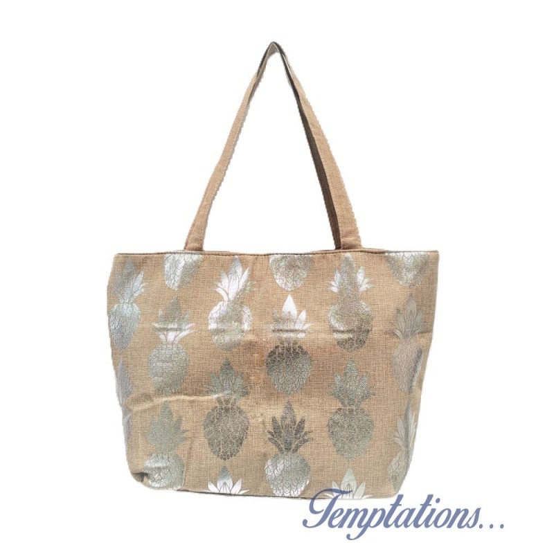 Sac de plage Ananas argent