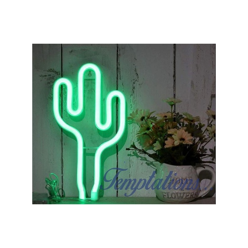 Lampe cactus néon