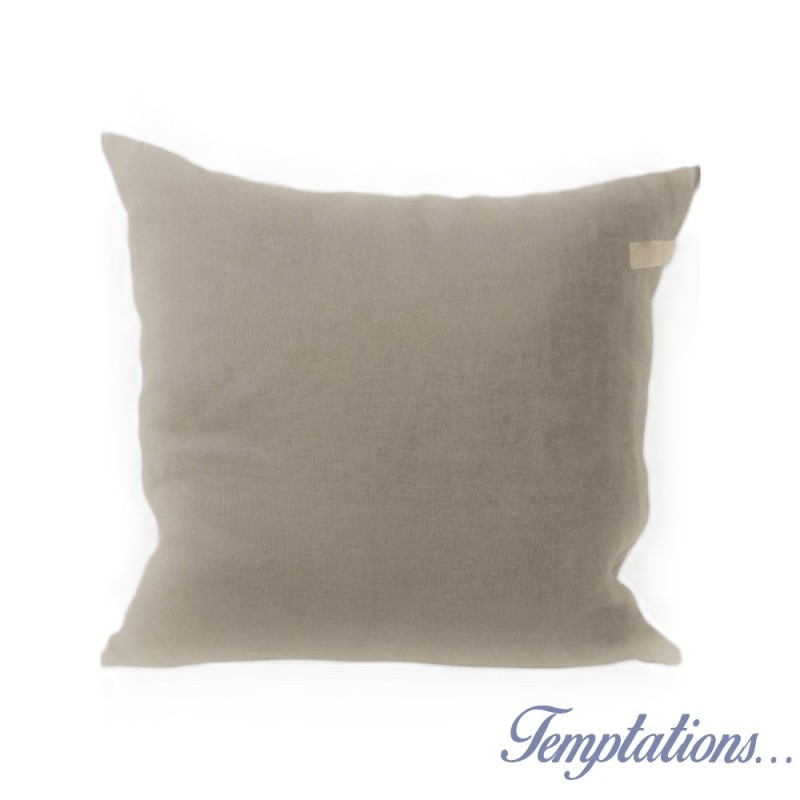 Coussin en lin Taupe Molly Marais