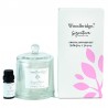 Diffuseur d'huile en cristal Papillons & marguerites -Woodbridge Collection Signature