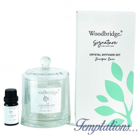 Diffuseur d'huile en cristal Pluie de genévrier -Woodbridge Collection Signature