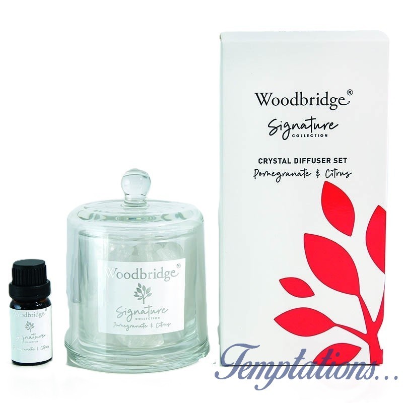 Diffuseur d'huile Cristal Grenade & Agrume-Woodbridge Collection Signature