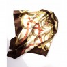 Foulard marron en soie -L’ Officiel Roma