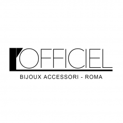 Foulard ocre en soie -L’ Officiel Roma