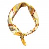 Foulard ocre en soie -L’ Officiel Roma