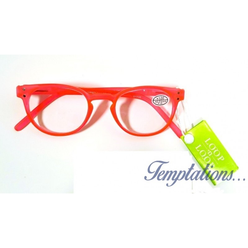 Lunettes de lecture orange- Loop’n Loop Fun- M1735