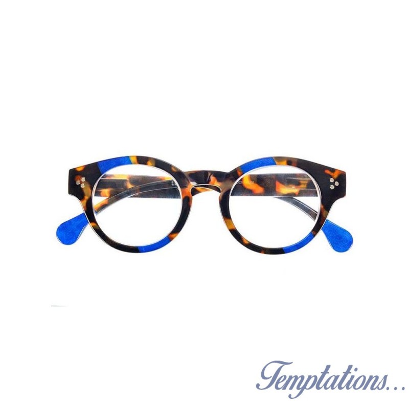 Lunettes de lecture Ecaille et Bleu Loop’n Loop Audacieuse – M1823