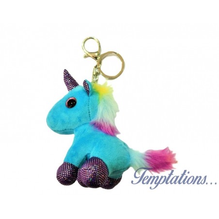 Porte-clés Licorne en peluche